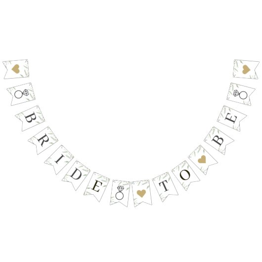 Minimal Greenery Brie zu sein rustikales Brautpart Wimpelkette (Alle)