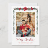 Minimal Greenery Garland Frohe Weihnachten 1 Foto (Vorderseite)