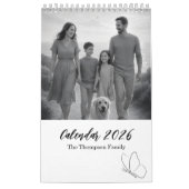 Minimal Grey and White Family Moments 14-Photo Kalender (Titelbild)