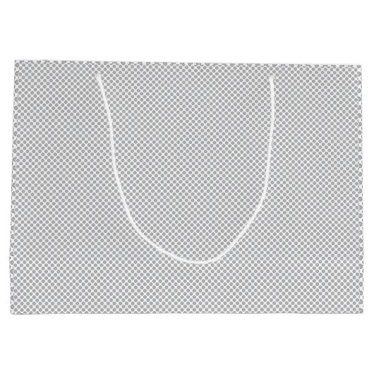 Minimal Grey Polka Dot Pattern  Große Geschenktüte (Rückseite)