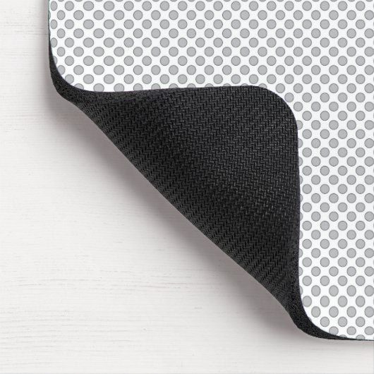 Minimal Grey Polka Dot Pattern  Mousepad (Ecke)