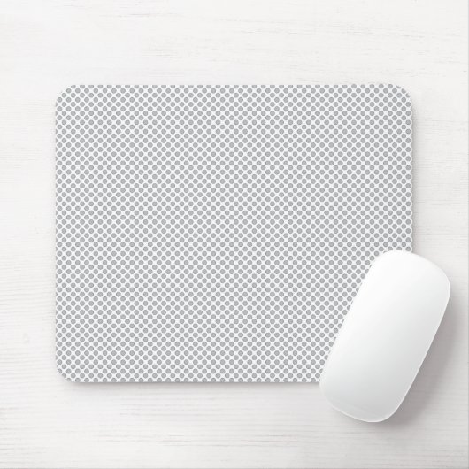 Minimal Grey Polka Dot Pattern Mousepad (Mit Mouse)