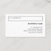 Minimal Grey White Teeth Dentist Appointment Visitenkarte (Rückseite)