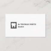 Minimal Grey White Teeth Dentist Appointment Visitenkarte (Vorderseite)