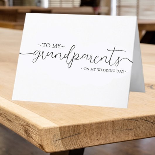 Minimal-Großeltern-Hochzeitssake Dankeskarte