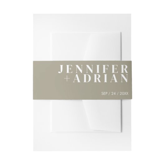 Minimal Grullo Einladung Bauchband Einladungsbanderole (Vorderseite Beispiel)