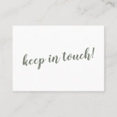 Minimal grün auf der weißen "We ve Moved"-Karte Visitenkarte (Rückseite)