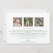 Minimal grün frohe Weihnachten Jahr in Überprüfung (Rückseite)