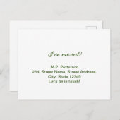 Minimal grün haben wir hinzugefügt Name Adresse Te Postkarte (Vorne/Hinten)