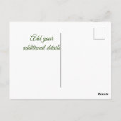 Minimal grün haben wir hinzugefügt Name Adresse Te Postkarte (Rückseite)