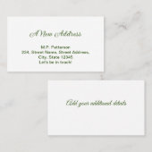 Minimal grün haben wir hinzugefügt Name Adresse Te Visitenkarte (Vorne/Hinten)