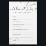Minimal Grün Hochzeitsempfehlung & Wunschkarte<br><div class="desc">Diese Ratschläge & Wunschkarten sind süße Pfannkuchen für Braut und Paar,  mit Wasserfarbe botanischen Blattgrün Design und stilvolle moderne Drehbuch,  einfach und elegant,  großartige Aktivität für modernes rustikales Brautparty,  botanische Garten Hochzeit Partys. Sehen Sie sich alle Brautparty-Spiele an.</div>