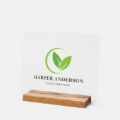 Minimal grün Öko freundlich Beruflich Acrylschild (Winkel)