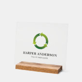 Minimal grün Öko freundlich Beruflich Acrylschild (Winkel)