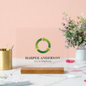 Minimal grün Öko freundlich Beruflich Acrylschild (Hochzeit)