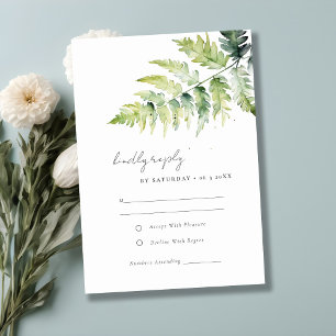 Minimal grüne Aquarellbinde RSVP Karte