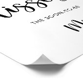 Minimal Guess How Many Kisses Bridal Shower Game  Poster (Ecke)