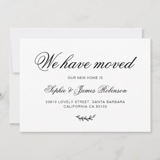 Minimal haben wir neue Zuhause Moving Ankündigung (Vorderseite)