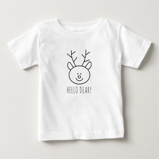 Minimal Hallo Liebe Weihnachten Rentier Baby T - S Baby T-shirt (Vorderseite)