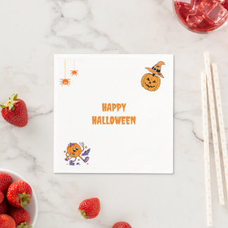 Minimal Halloween-Party Pumpkin Serviette