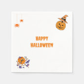 Minimal Halloween-Party Pumpkin Serviette (Vorderseite)