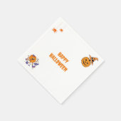 Minimal Halloween-Party Pumpkin Serviette (Ecke)