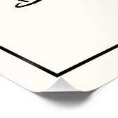 Minimal Hand Drawn “Drinks Menu” Wedding Bar  Poster (Ecke)