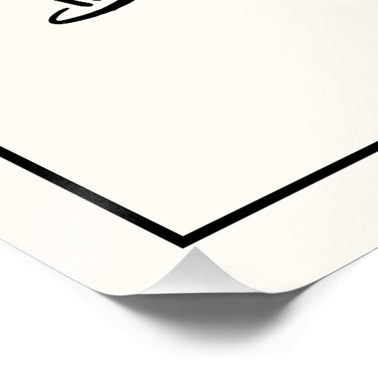 Minimal Hand Drawn “Drinks Menu” Wedding Bar Poster (Ecke)