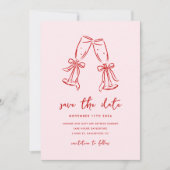 Minimal Hand Drawn Whimsical Doodle Save The Date (Vorderseite)