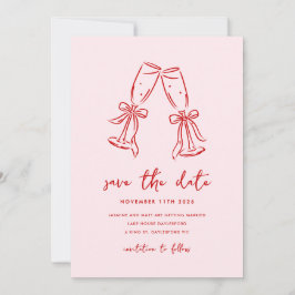 Minimal Hand Drawn Whimsical Doodle Save The Date