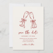 Minimal Hand Drawn Whimsical Doodle Save The Date (Vorderseite)
