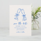 Minimal Hand Drawn Whimsical Doodle Save The Date (Stehend Vorderseite)
