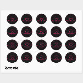 Minimal Hand made love heart Personalized Sticker (Blatt)