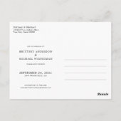 Minimal handgeschriebene FotoCollage Blush Pink Postkarte (Rückseite)