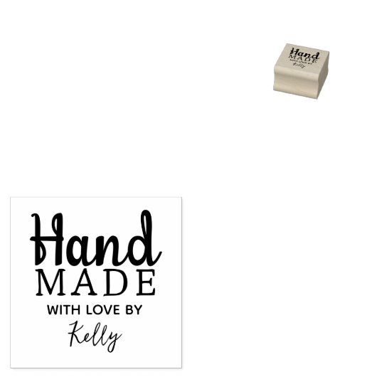 Minimal Handmade, Script Gummistempel (Stempel)