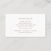 Minimal, Handschrift, Beige Visitenkarte (Rückseite)