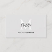 Minimal, Handschrift, Graue Visitenkarte (Vorderseite)