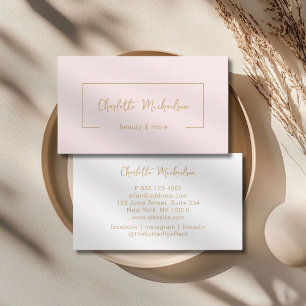 Minimal, Handschrift, Lightpink Visitenkarte