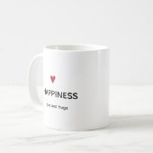 Minimal Happiness Coffee Mug Kaffeetasse (Vorderseite Links)