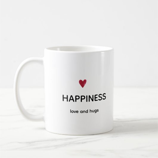 Minimal Happiness Coffee Mug Kaffeetasse (Links)