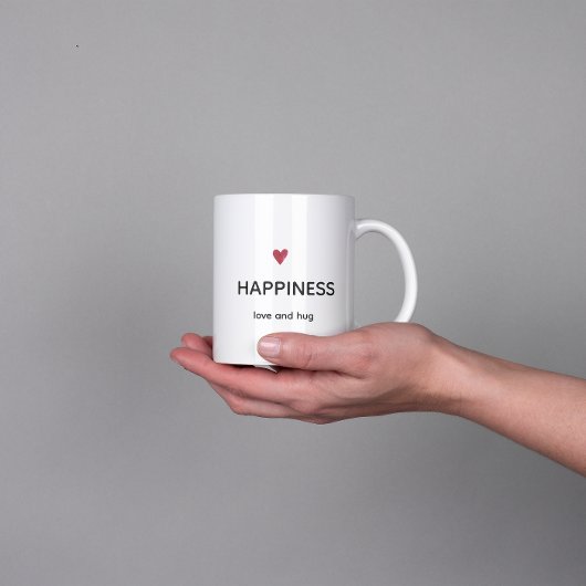 Minimal Happiness Coffee Mug Kaffeetasse