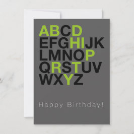 Minimal Happy Birthday Card – Modern Typography Einladung
