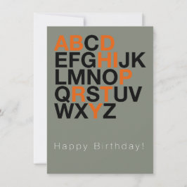 Minimal Happy Birthday Card – Modern Typography Einladung
