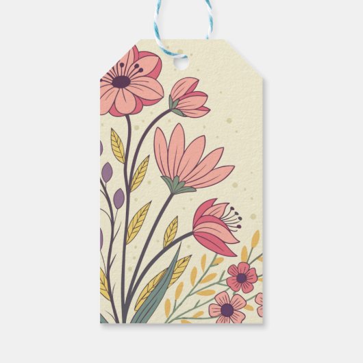 Minimal Happy Father's Day Round Sticker mit Hand Geschenkanhänger (Rückseite)