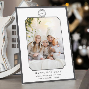 Minimal-Happy-Holidays-Foto Feiertagskarte