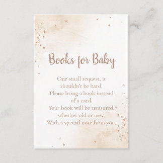 Minimal Heart Books for Baby Card – Blush Pink Begleitkarte
