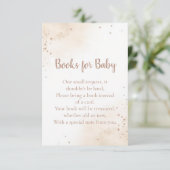 Minimal Heart Books for Baby Card – Blush Pink Begleitkarte (Stehend Vorderseite)