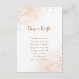 Minimal Heart Diaper Raffle Card – Modern Blush Begleitkarte