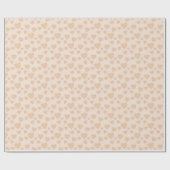 "Minimal Heart Love Wrapping Paper – Beige Aesthet Geschenkpapier (Flach)