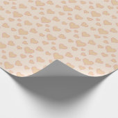 "Minimal Heart Love Wrapping Paper – Beige Aesthet Geschenkpapier (Ecke)